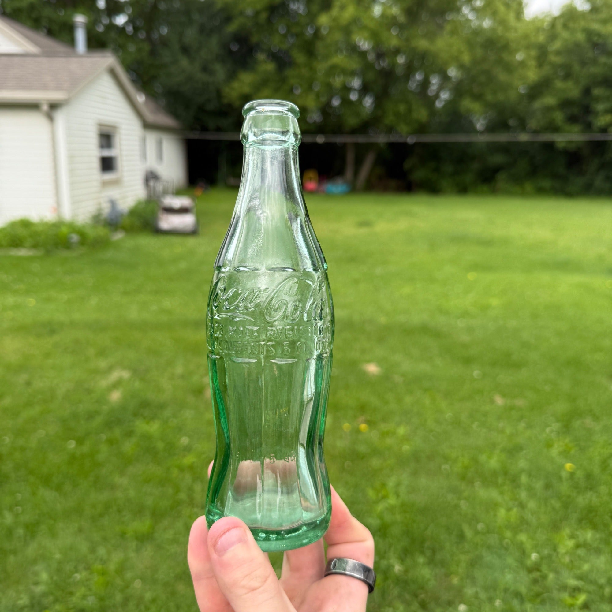 Vintage Coca Cola 6oz Hobbleskirt Bottle~ Greenwood SC - Christmas Dec 25 1923