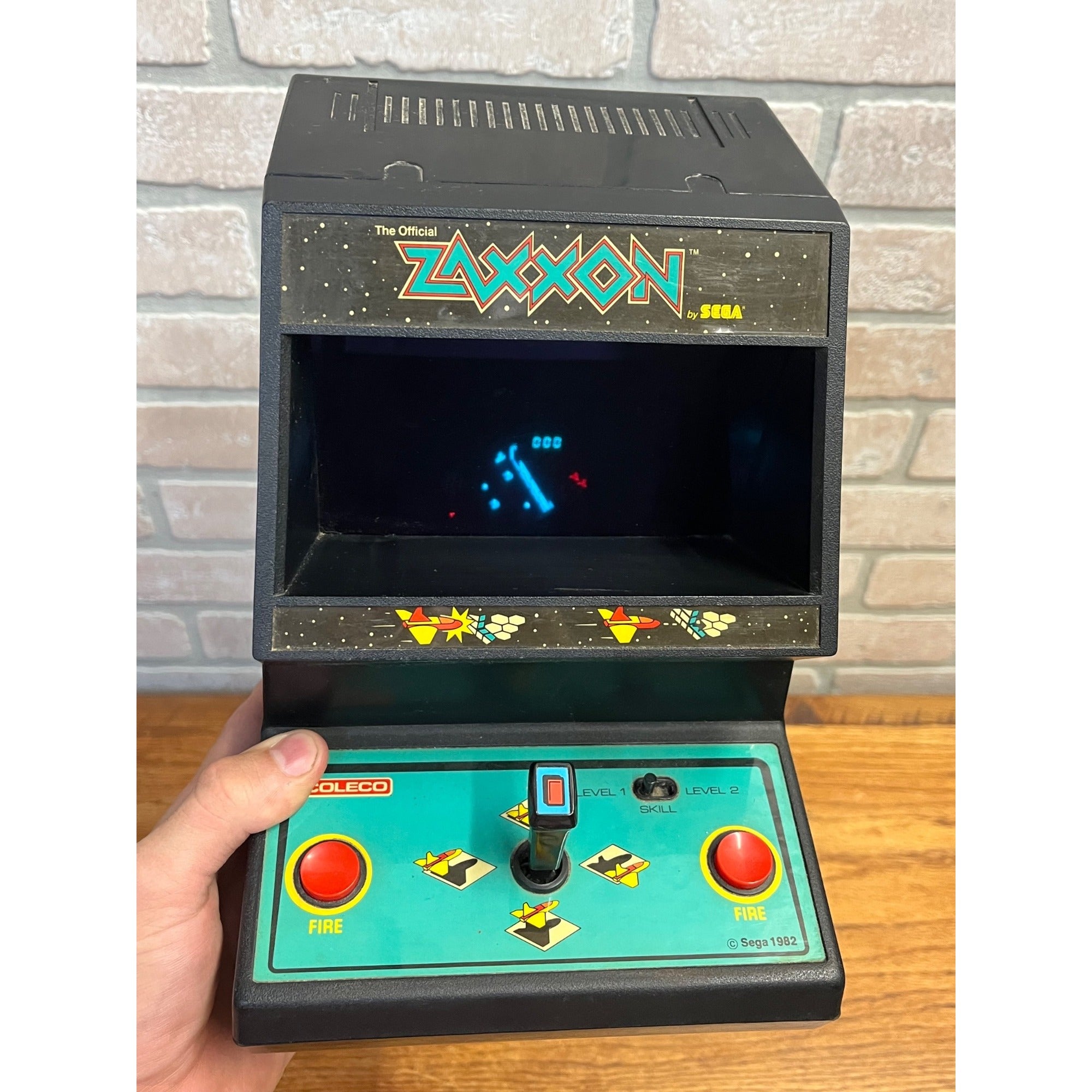 Vintage 1982 Official Zaxxon Tabletop Arcade Game Machine By Sega Coleco - Works!