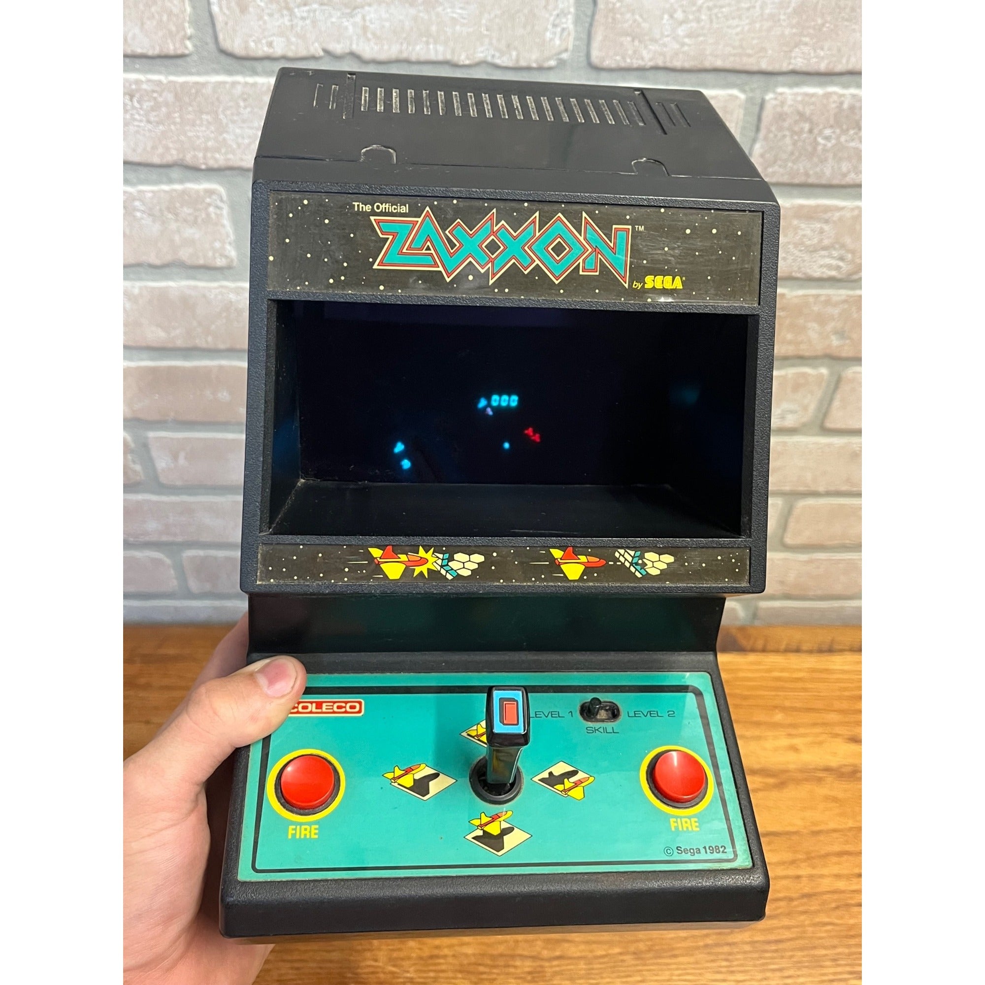 Vintage 1982 Official Zaxxon Tabletop Arcade Game Machine By Sega Coleco - Works!