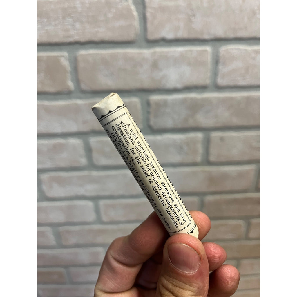 Antique L A Shoales Liver Granules Druggist Pharmacy Paper Tube Marion NY Unopened