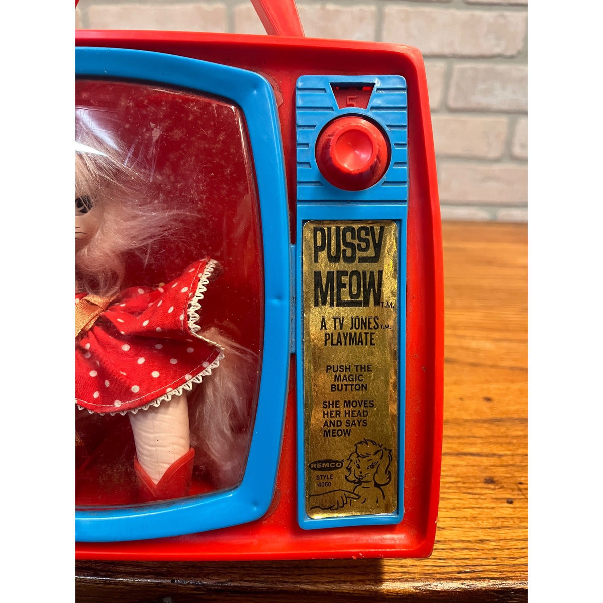 RARE Vintage 1960s Pussy Meow TV Jones Playmate Remco #4060 - Excellent