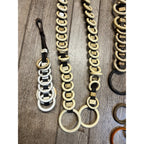 Vintage Huge Lot Draft Horse Harness Leather Line Spreader Rings Leather