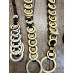 Vintage Huge Lot Draft Horse Harness Leather Line Spreader Rings Leather