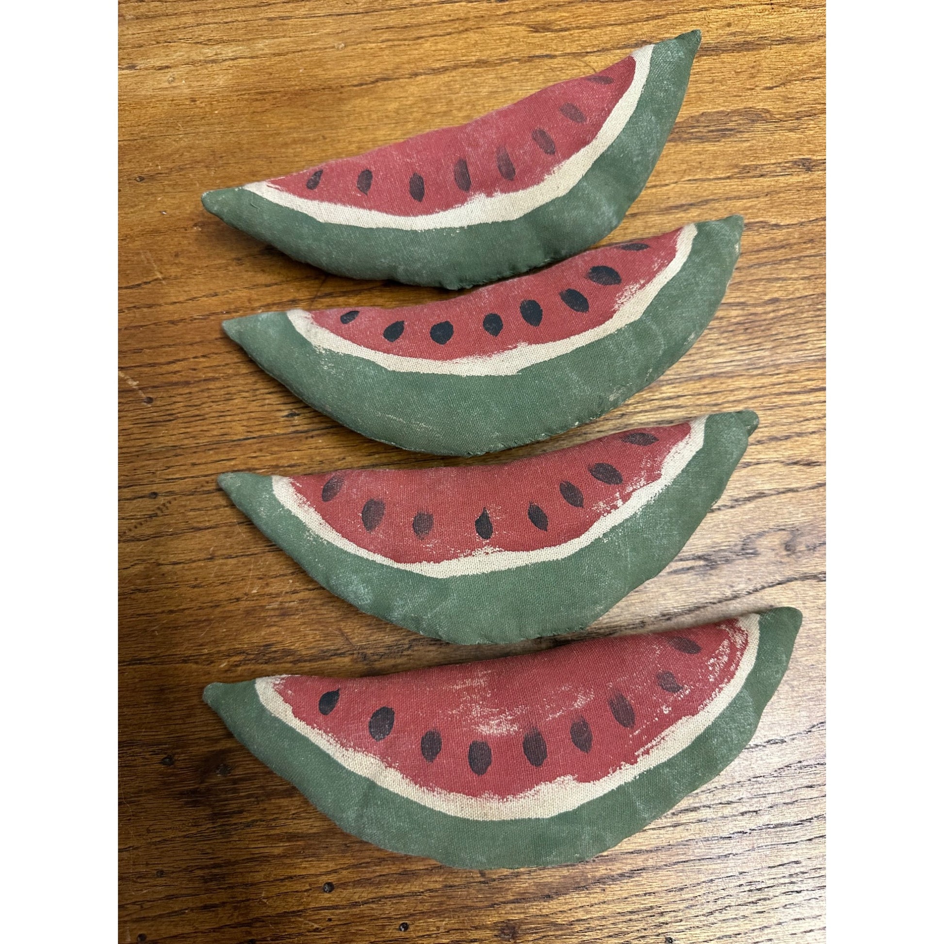 Primitive Farmhosue Country Watermelon Slice Cloth Bowl Fillers Lot (4) AAFA