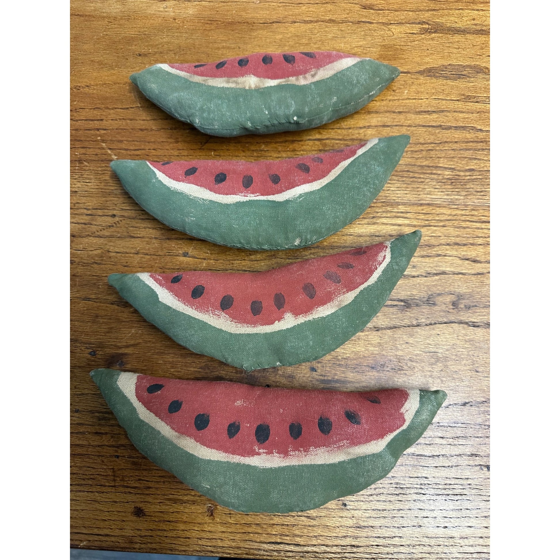 Primitive Farmhosue Country Watermelon Slice Cloth Bowl Fillers Lot (4) AAFA
