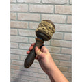 Vintage 4lb 7oz Cast Iron Layered Rawhide Leather Maul Bell Mallet Hammer