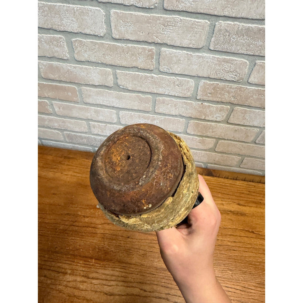 Vintage 4lb 7oz Cast Iron Layered Rawhide Leather Maul Bell Mallet Hammer
