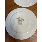 Vintage Windsor Ware Glazed Wild Turkey Dinner Plates Set of Four (4) Johnson Bros. England Thanksgiving