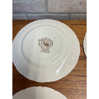 Vintage Windsor Ware Glazed Wild Turkey Dinner Plates Set of Four (4) Johnson Bros. England Thanksgiving