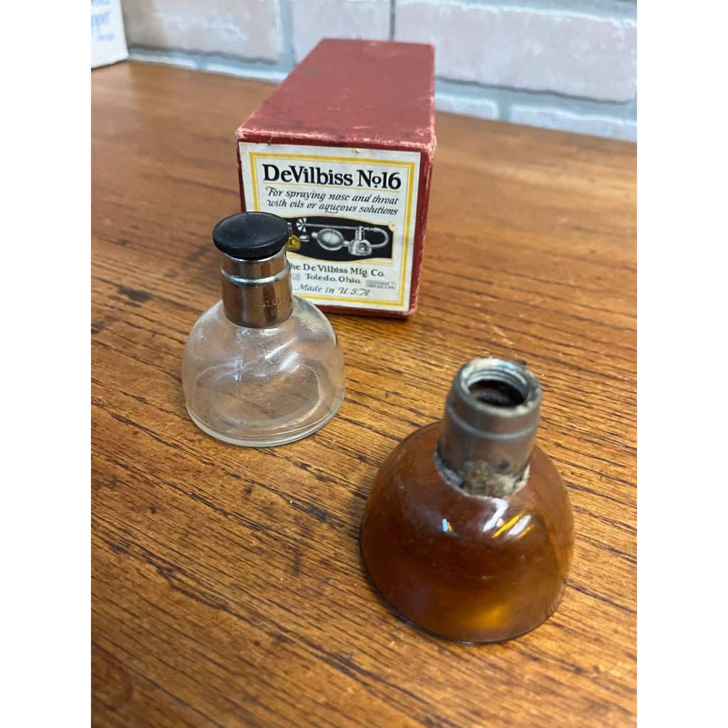 Vintage 1920s DeVilbiss Atomer 16 Medical Atomizer Part Box Throat Nose Sprayer