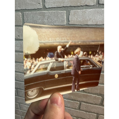 President Gerald Ford Original Snapshot Candid Type 1 Postcard Fond du Lac WI