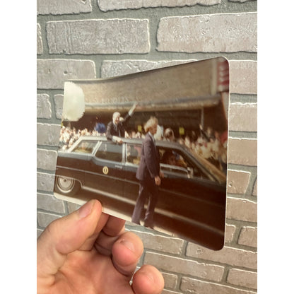 President Gerald Ford Original Snapshot Candid Type 1 Postcard Fond du Lac WI