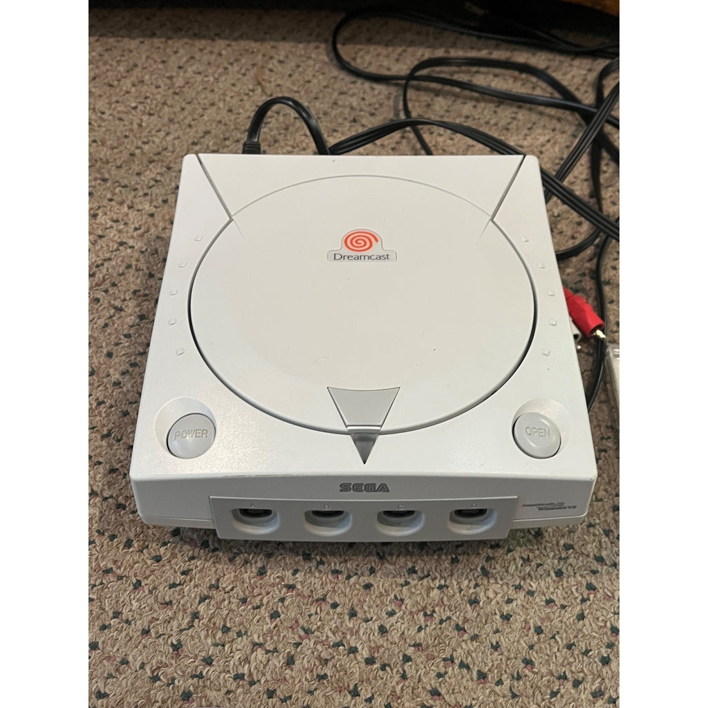 Vintage Sega Dreamcast Video Game Console Bundle 3 Controllers, 2 Games, VMUs