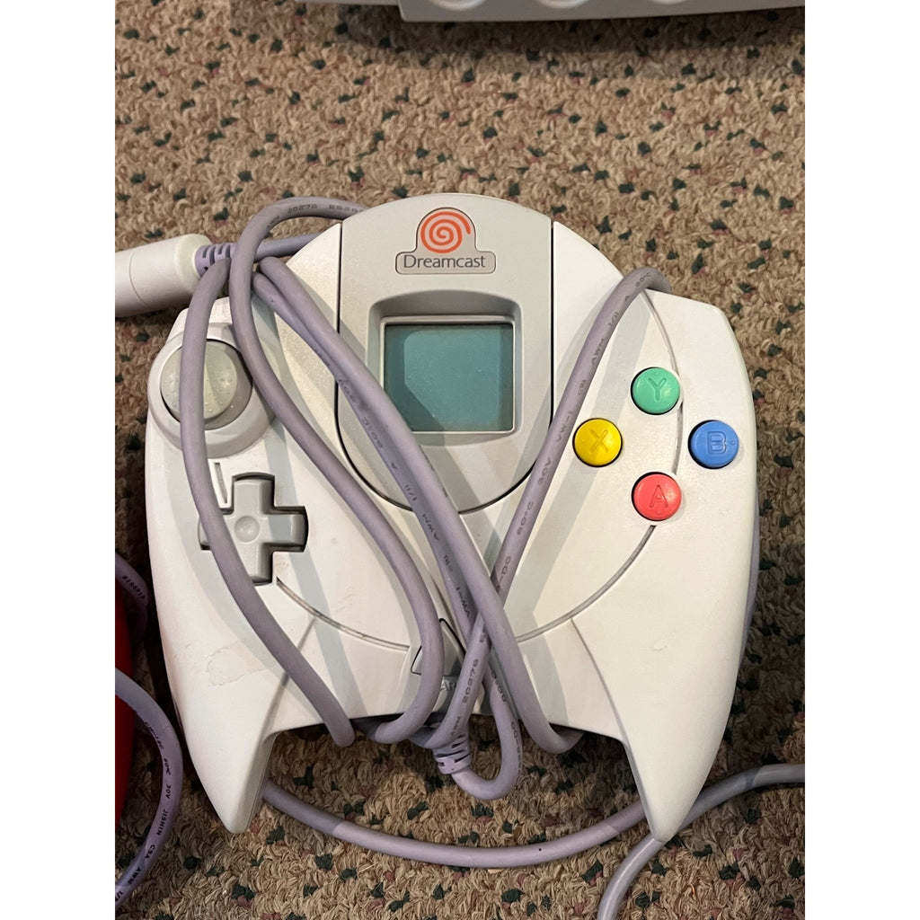 Vintage Sega Dreamcast Video Game Console Bundle 3 Controllers, 2 Games, VMUs