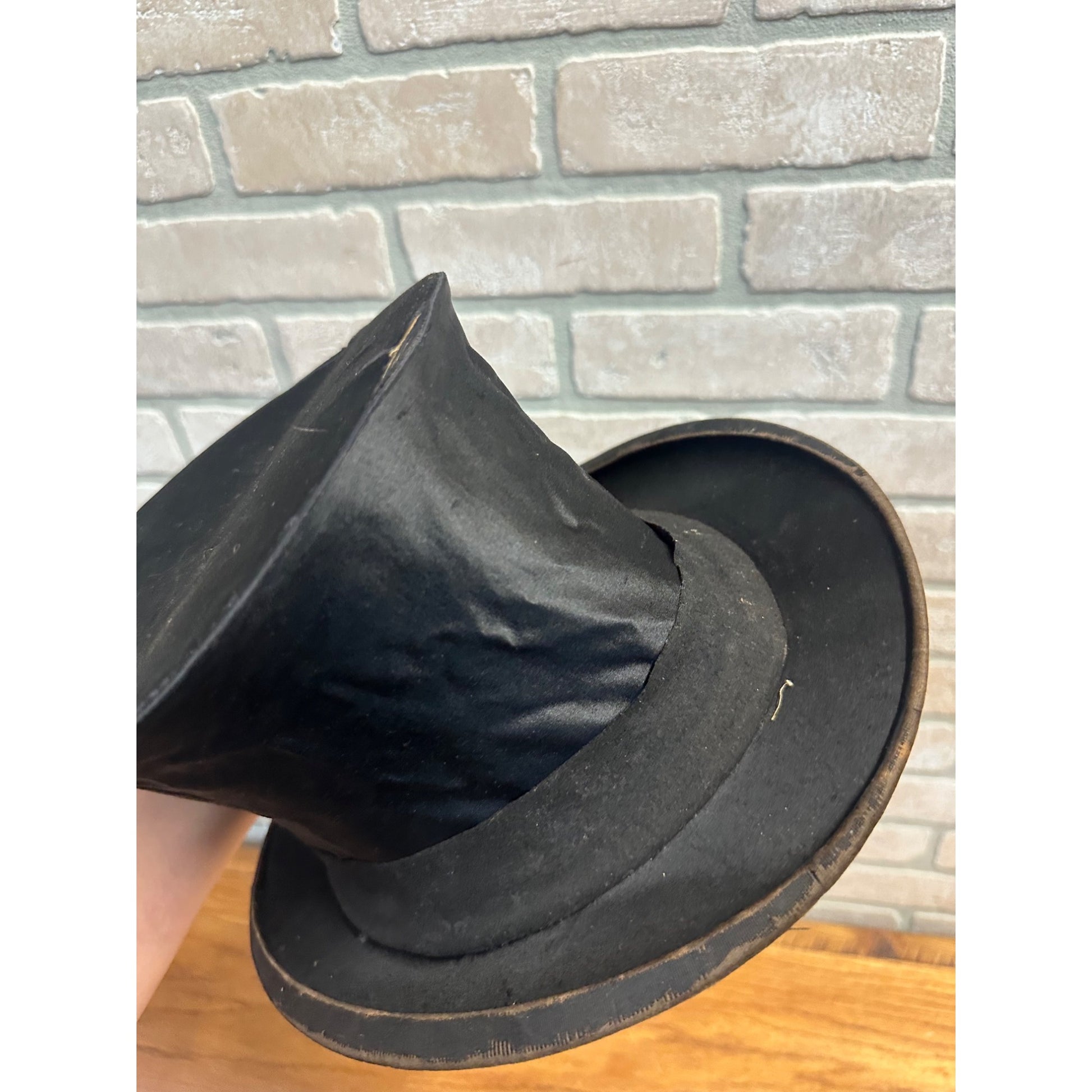 Antique 1920s Browning & King Black Collapsible Accordion Top Hat Men's