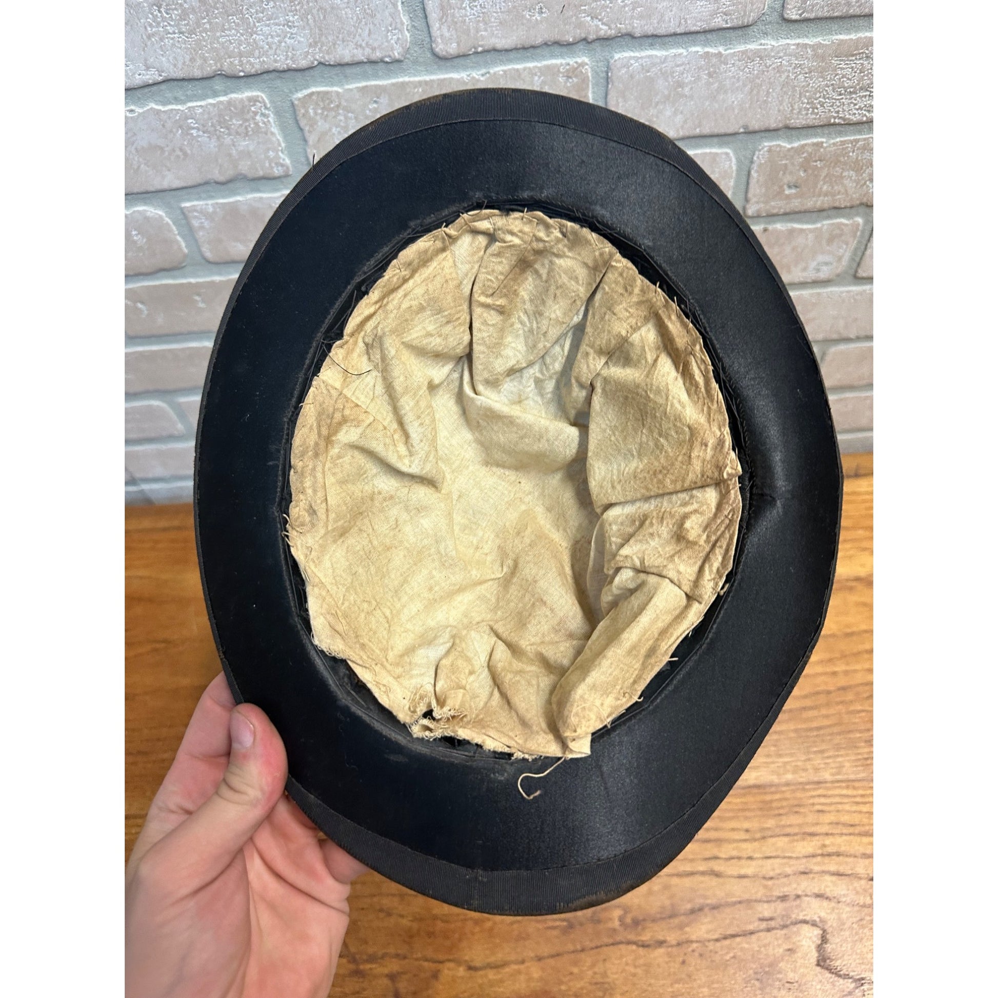 Antique 1920s Browning & King Black Collapsible Accordion Top Hat Men's