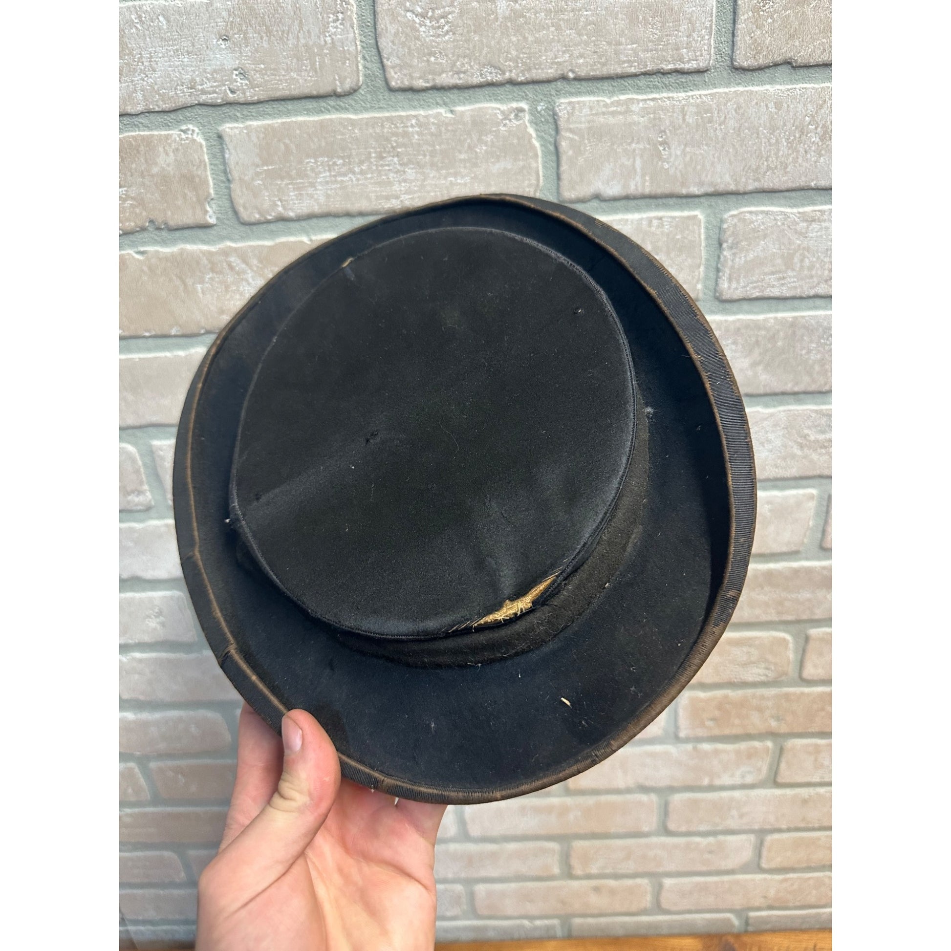 Antique 1920s Browning & King Black Collapsible Accordion Top Hat Men's
