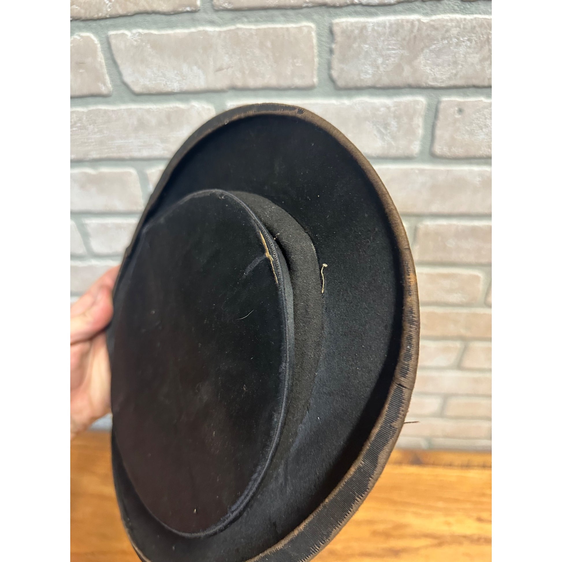 Antique 1920s Browning & King Black Collapsible Accordion Top Hat Men's