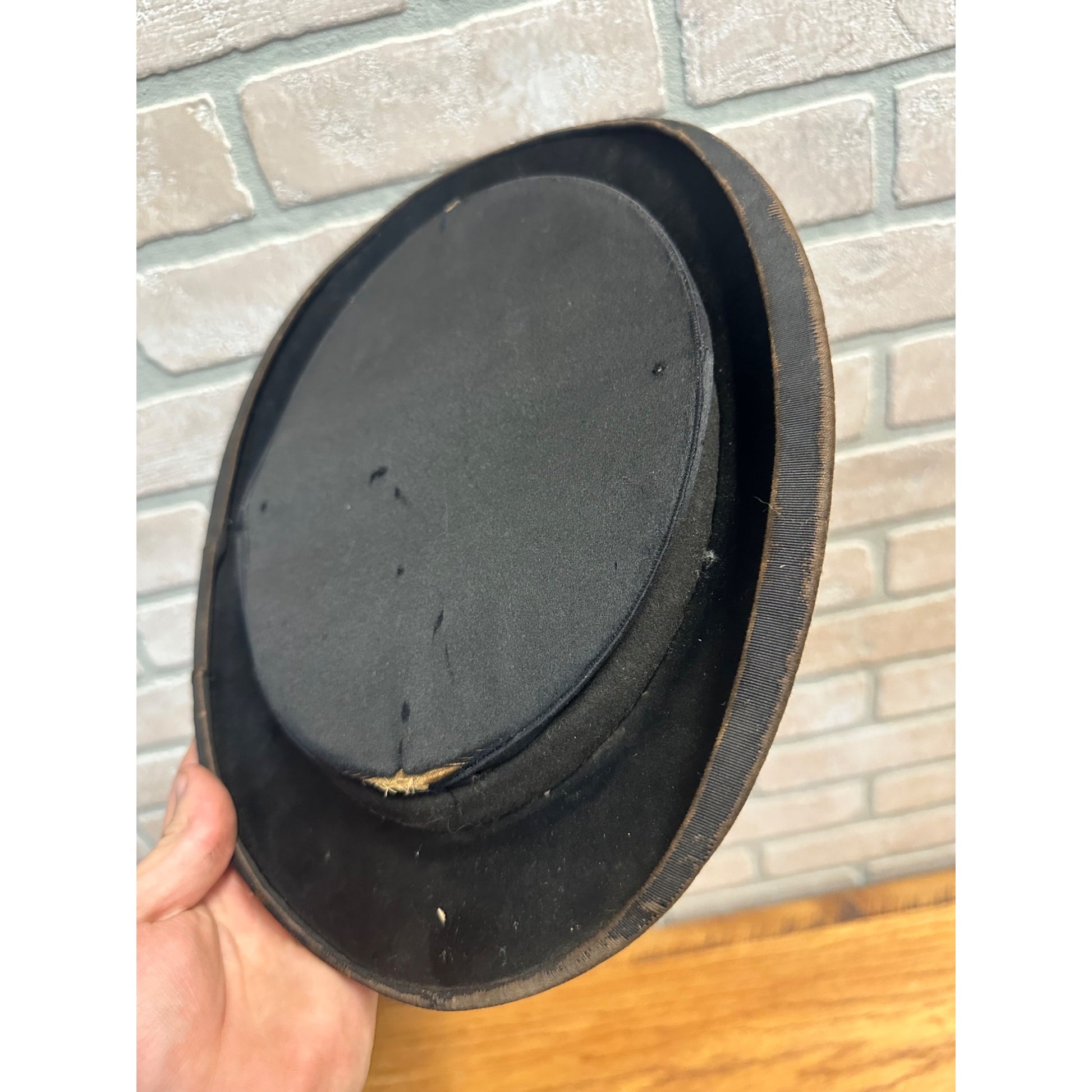 Antique 1920s Browning & King Black Collapsible Accordion Top Hat Men's