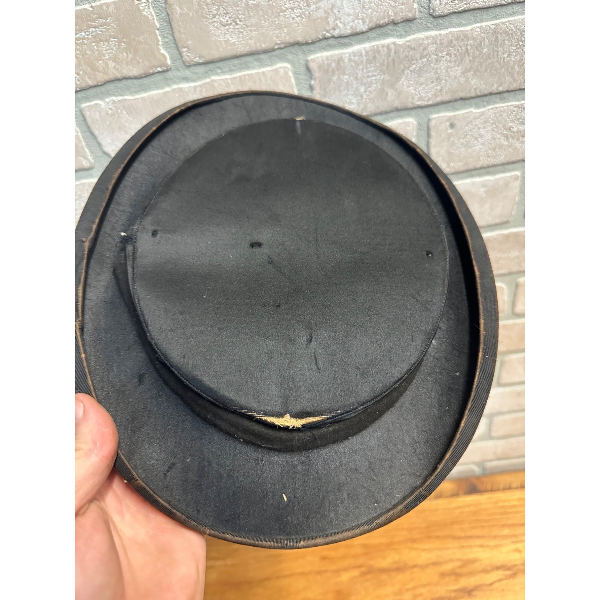 Antique 1920s Browning & King Black Collapsible Accordion Top Hat Men's
