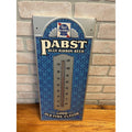 Vintage Pabst Blue Ribbon Beer Good Old-Time Flavor Thermometer Sign