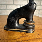 Antique Cast Iron Notary Stamp Seal -Rhinelander Wis Nordlyset Lodge S.F of A