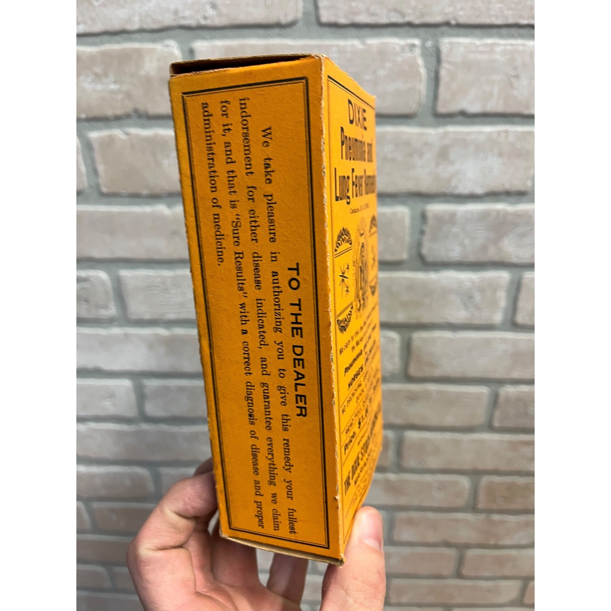 Vintage Dixie Stock Remedy Lung Fever Medicine Box Advertising