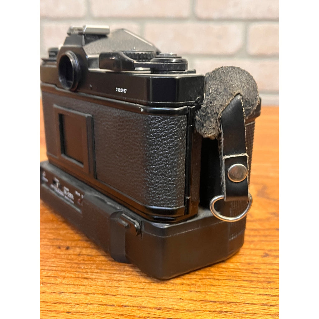 Nikon FE2 35mm SLR Film Camera Body Black w/ Samigon Motor Drive N-2TR Untested