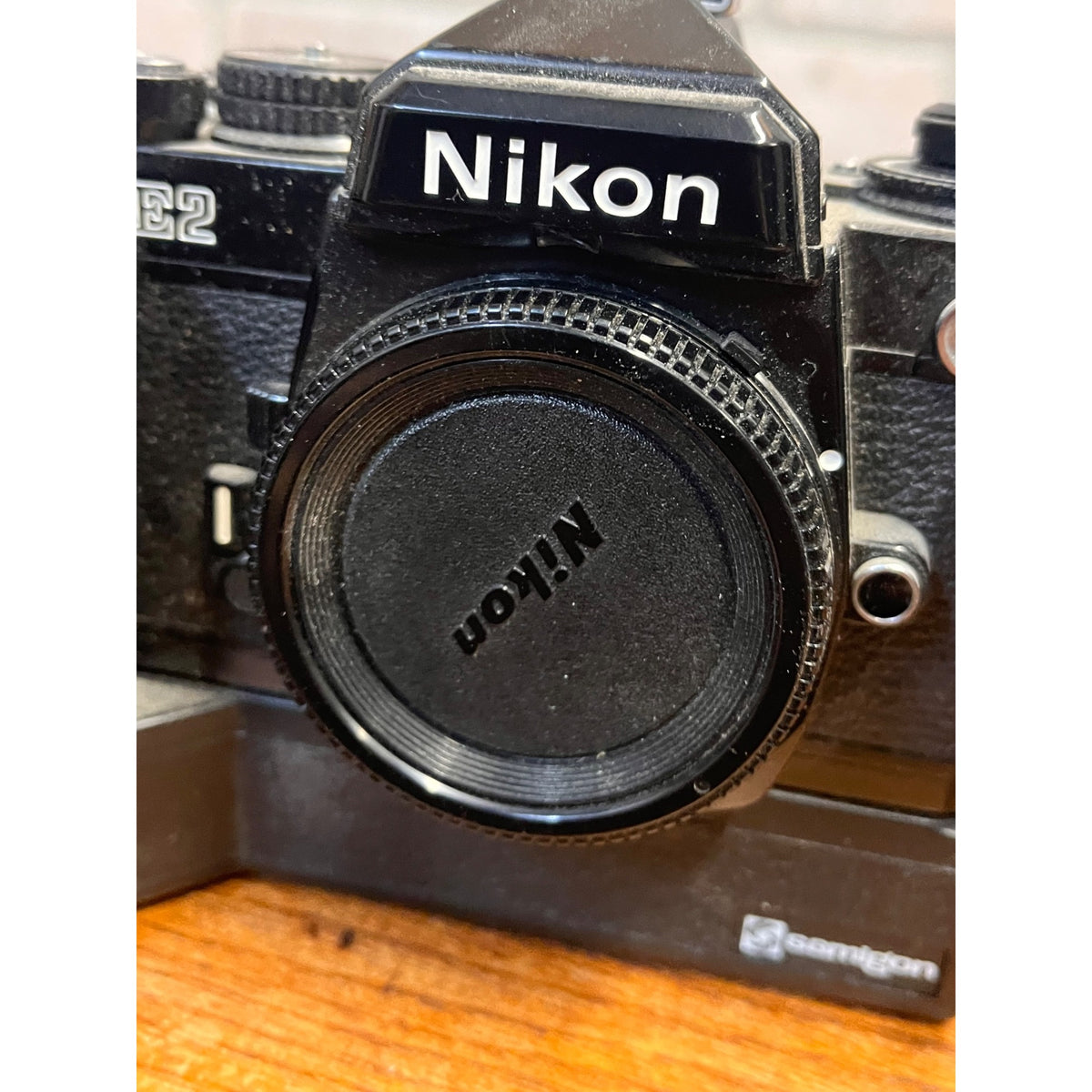 Nikon FE2 35mm SLR Film Camera Body Black w/ Samigon Motor Drive N-2TR Untested