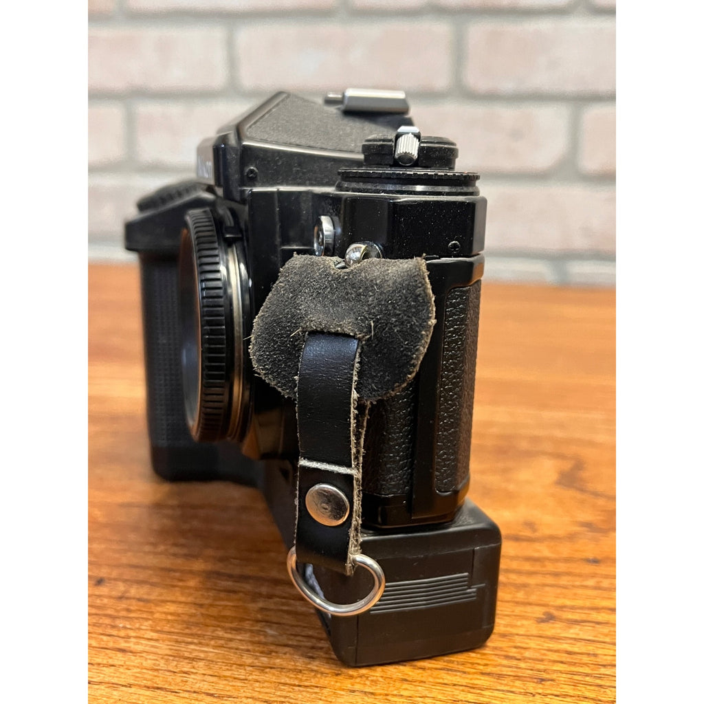 Nikon FE2 35mm SLR Film Camera Body Black w/ Samigon Motor Drive N-2TR Untested