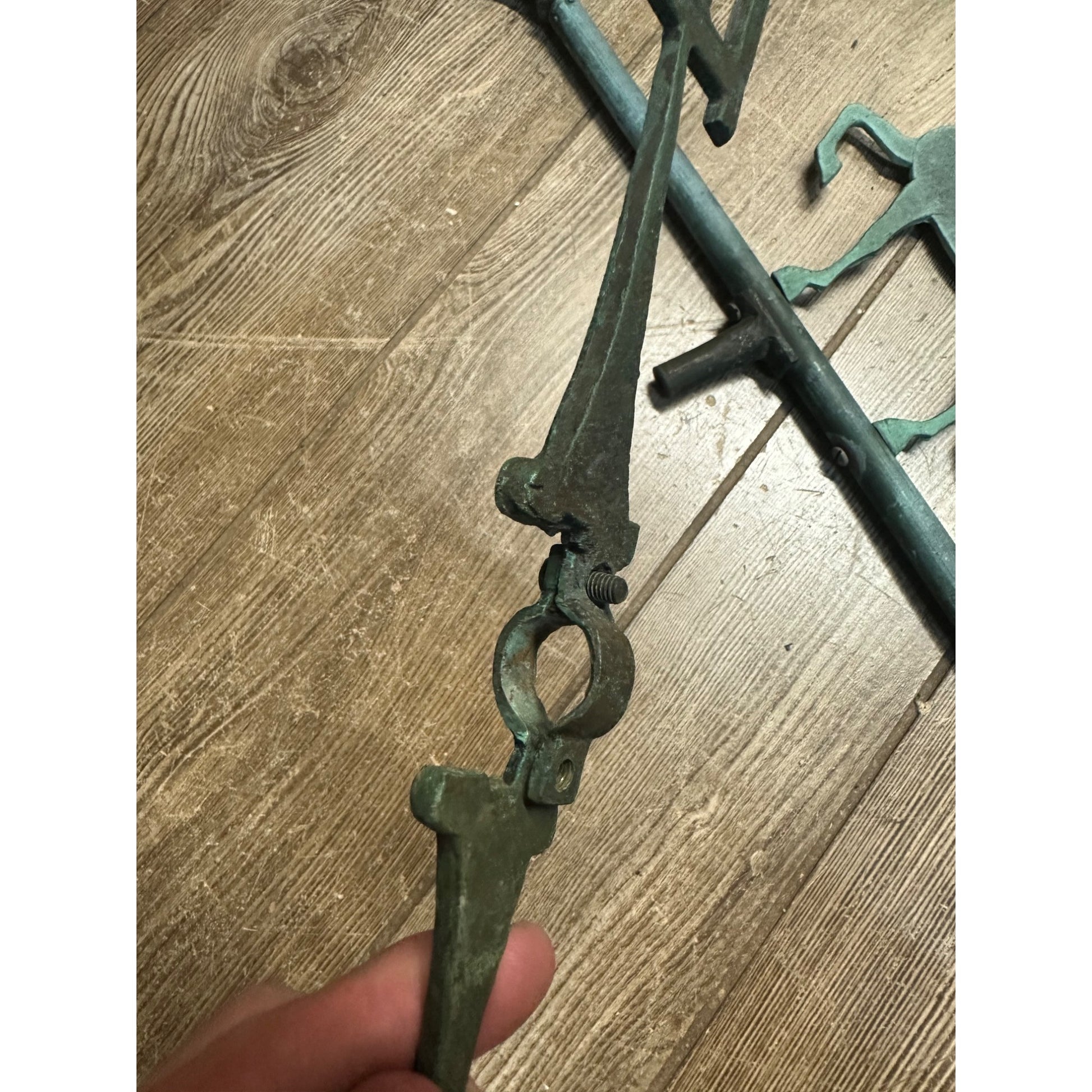 Antique Copper or Bronze Horse Weathervane w/ Directional Arrows Farm Barn