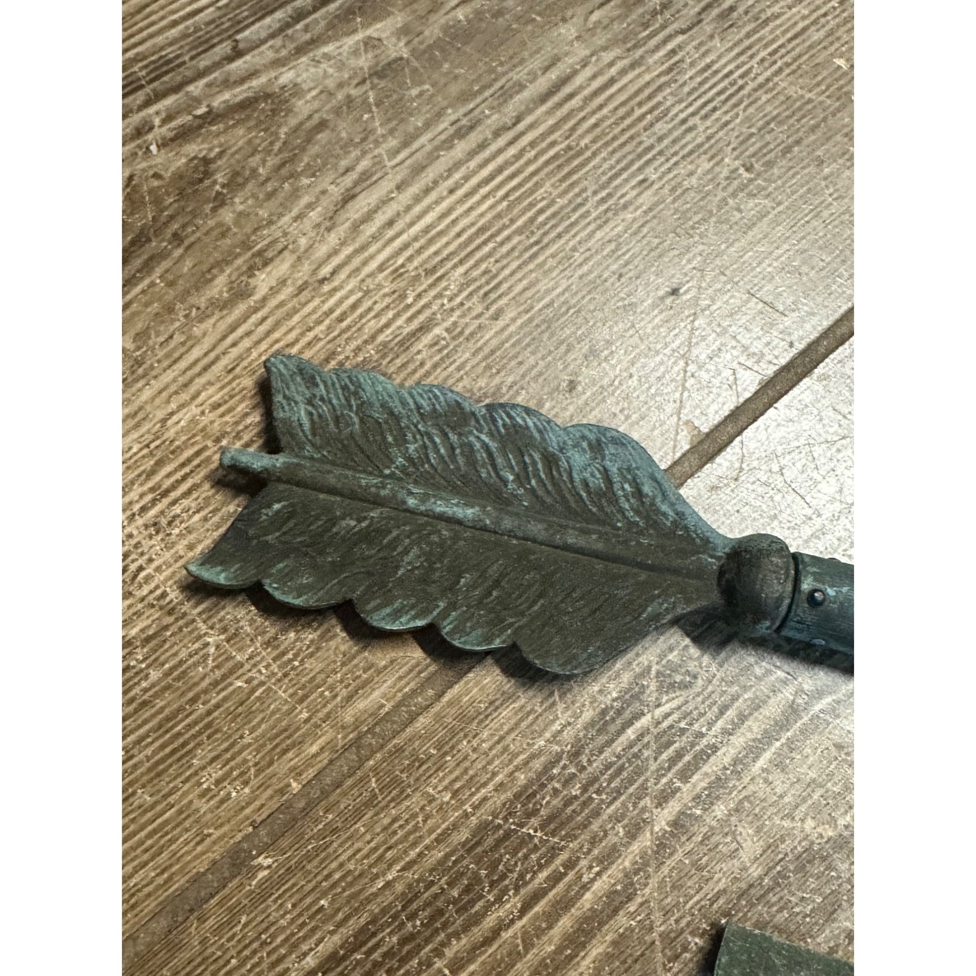 Antique Copper or Bronze Horse Weathervane w/ Directional Arrows Farm Barn