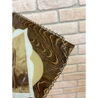 Antique Victorian Unusual Solid Glass Picture Frame w/ Photo Wood Grain Pattern