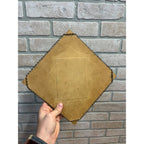 Antique Victorian Unusual Solid Glass Picture Frame w/ Photo Wood Grain Pattern