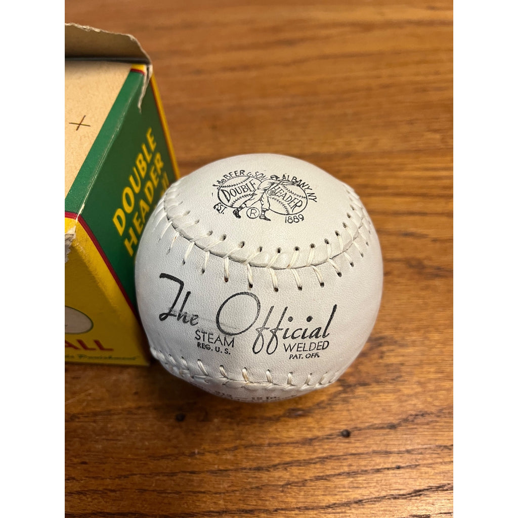 Vintage Official No 212 J De Beer & Son Double Header Softball in Box Unused