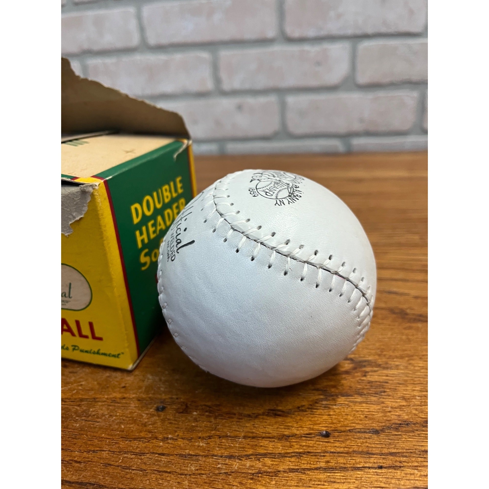 Vintage Official No 212 J De Beer & Son Double Header Softball in Box Unused