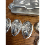 Vintage Lot Easter-Themed Metal Cake and Tart Molds Bunny Rabbits and Lamb Fourteen (14) Pieces