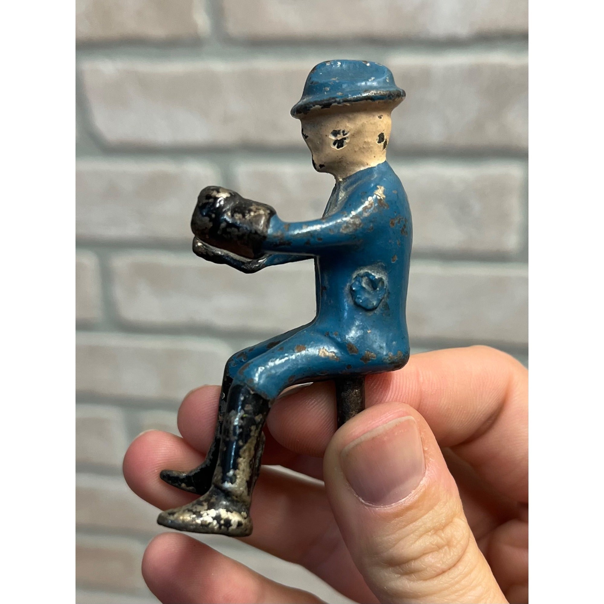 Original Vintage Replacement Driver Blue Cast Iron Man Arcade? Hubley? Kenton?