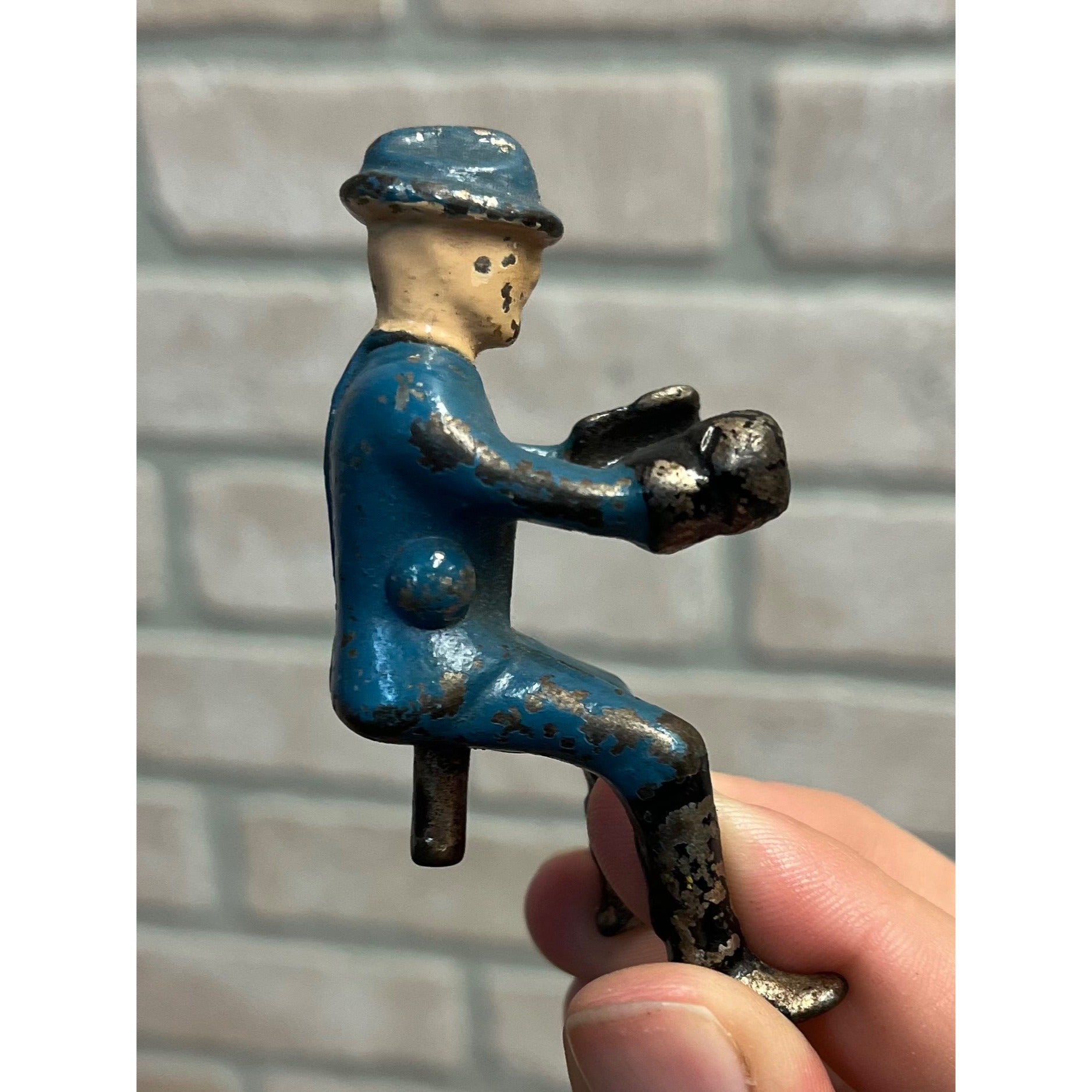 Original Vintage Replacement Driver Blue Cast Iron Man Arcade? Hubley? Kenton?