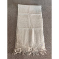 Vintage Glentana Scotland White Short Mohair Wool Scarf 69" x 17.5" - GREAT