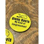 Vintage 1964 Glenn Davis for Congress Republican GOP Wisconisn 9th District Pins