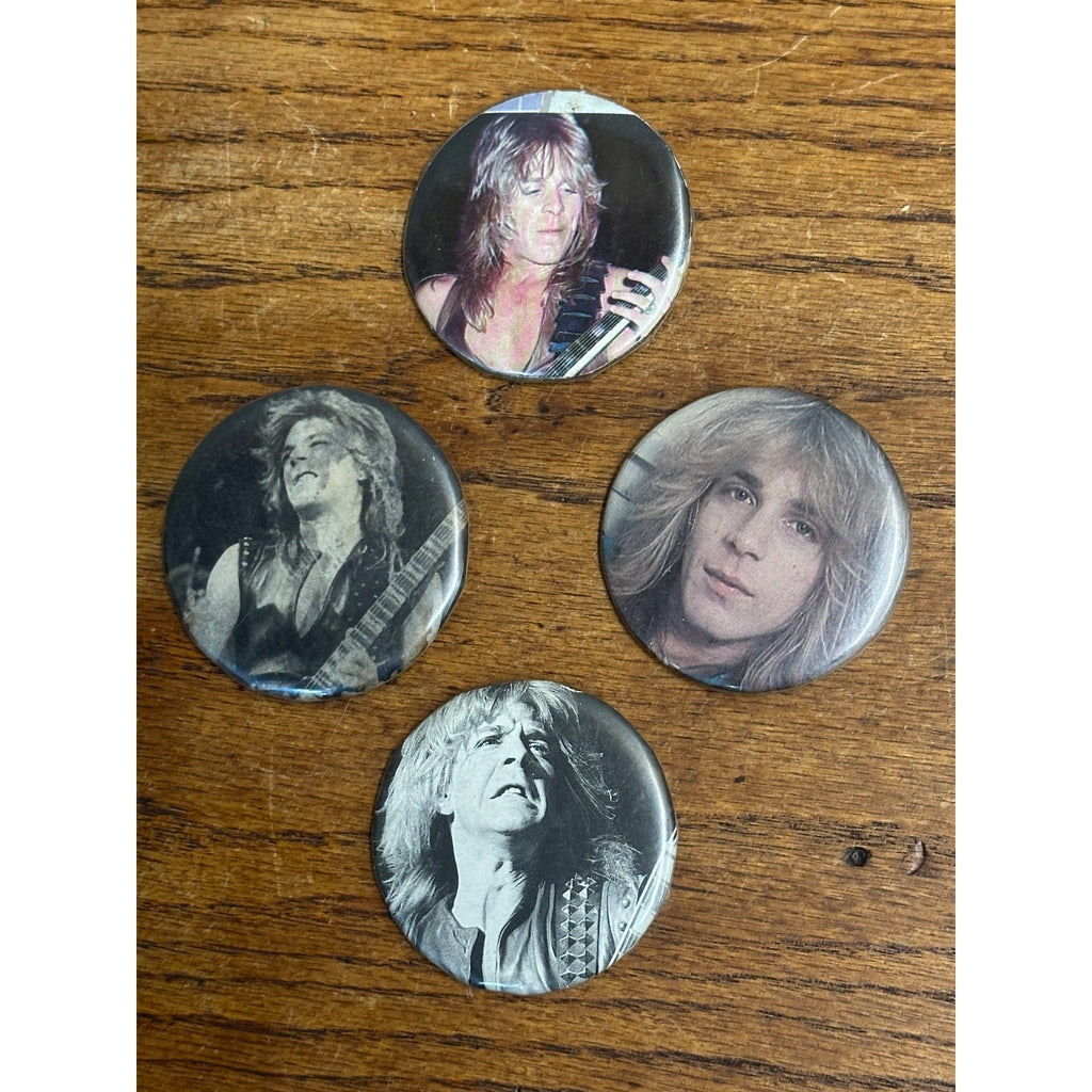 80’s Vintage Pin Button Pinback Ozzy Osbourne RANDY RHOADS Rhodes Lot (4)