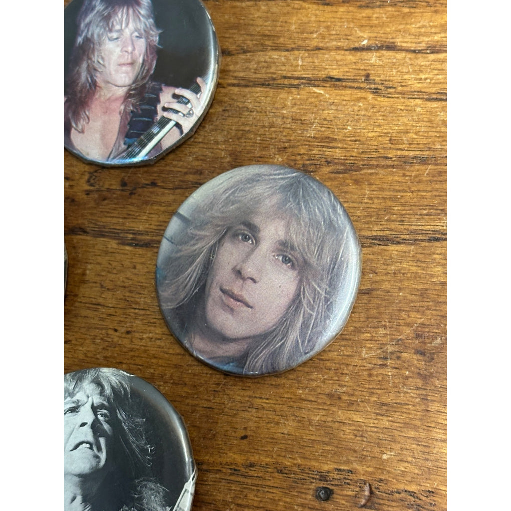 80’s Vintage Pin Button Pinback Ozzy Osbourne RANDY RHOADS Rhodes Lot (4)