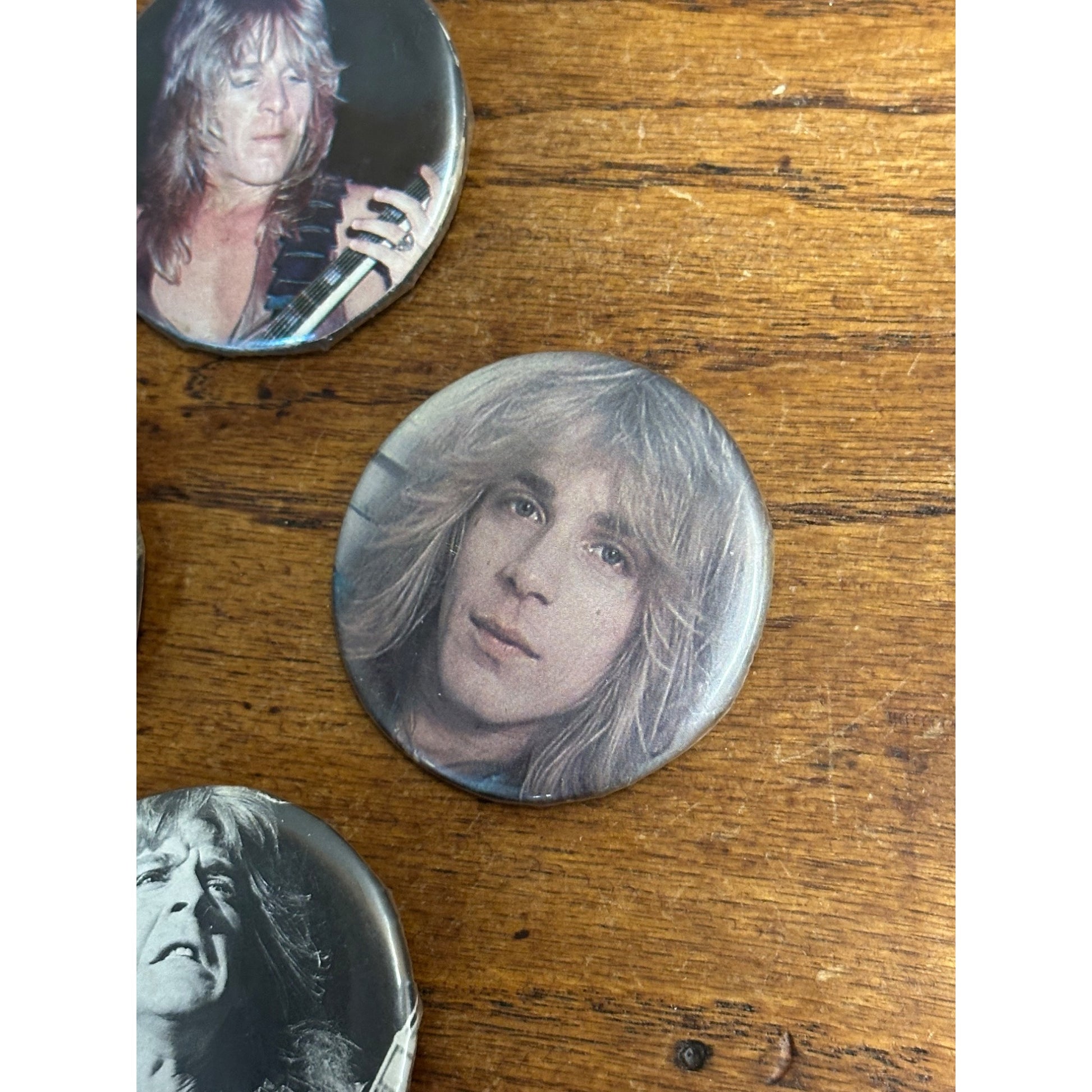 80’s Vintage Pin Button Pinback Ozzy Osbourne RANDY RHOADS Rhodes Lot (4)