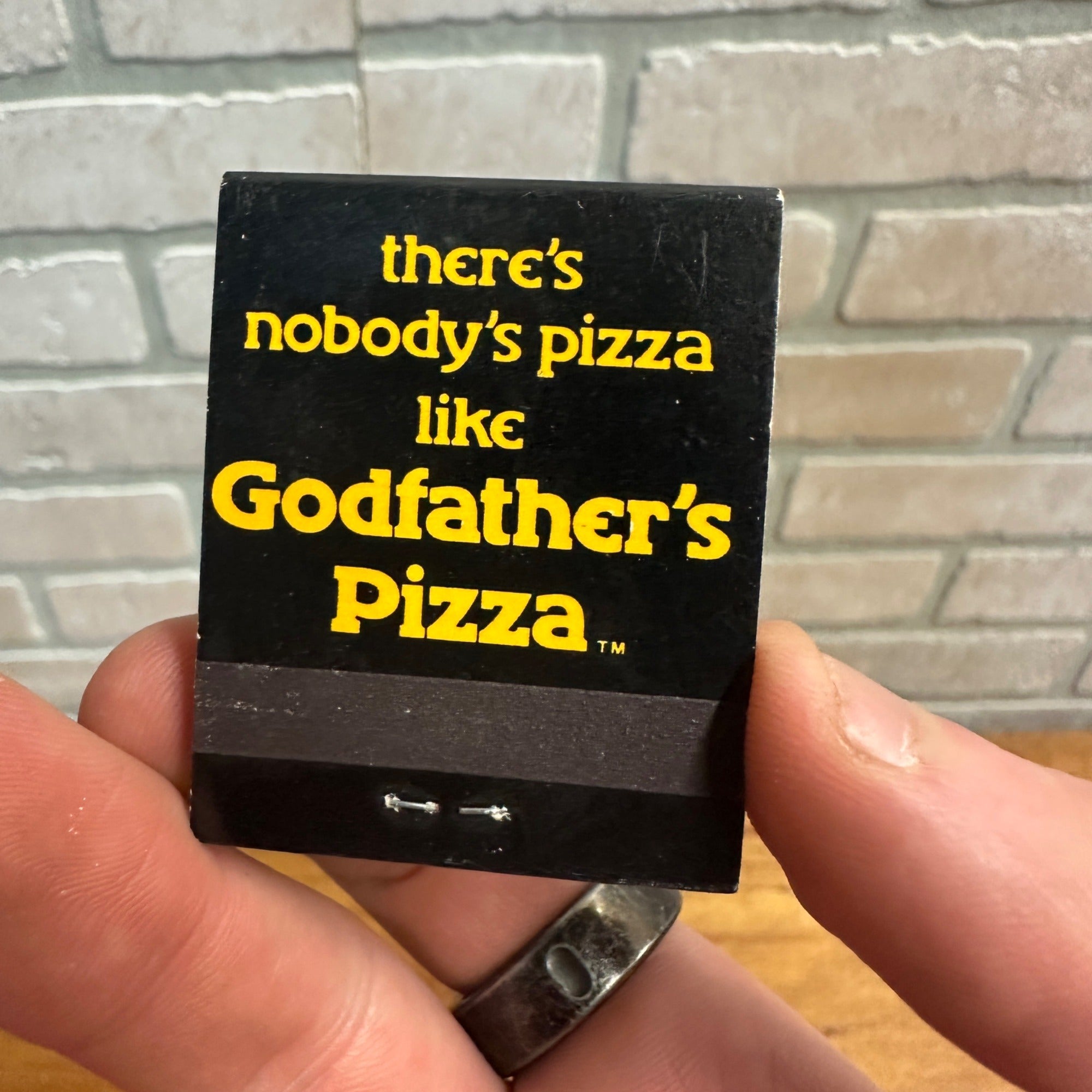 Godfather's Pizza Vintage Unstruck Restaurant Advertising Matchbook