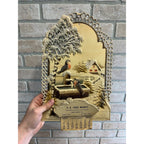 German Victorian Advertising Diecut Calendar Sign St John Washington Robins Bird