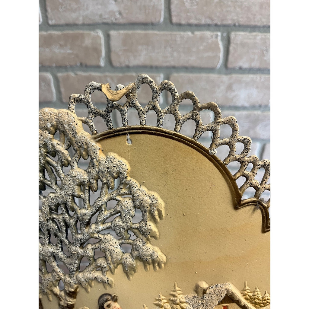 German Victorian Advertising Diecut Calendar Sign St John Washington Robins Bird