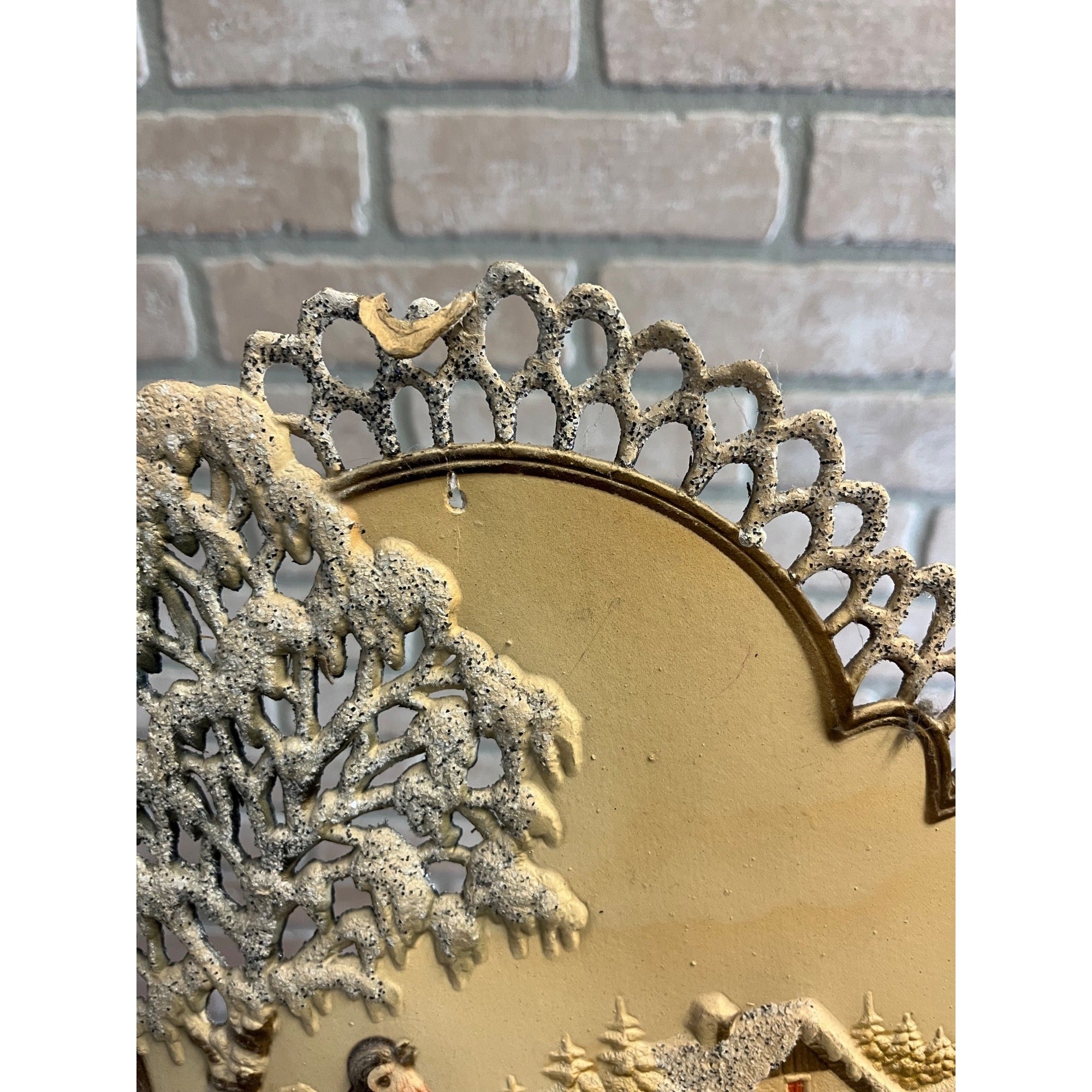 German Victorian Advertising Diecut Calendar Sign St John Washington Robins Bird