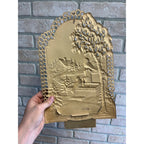 German Victorian Advertising Diecut Calendar Sign St John Washington Robins Bird