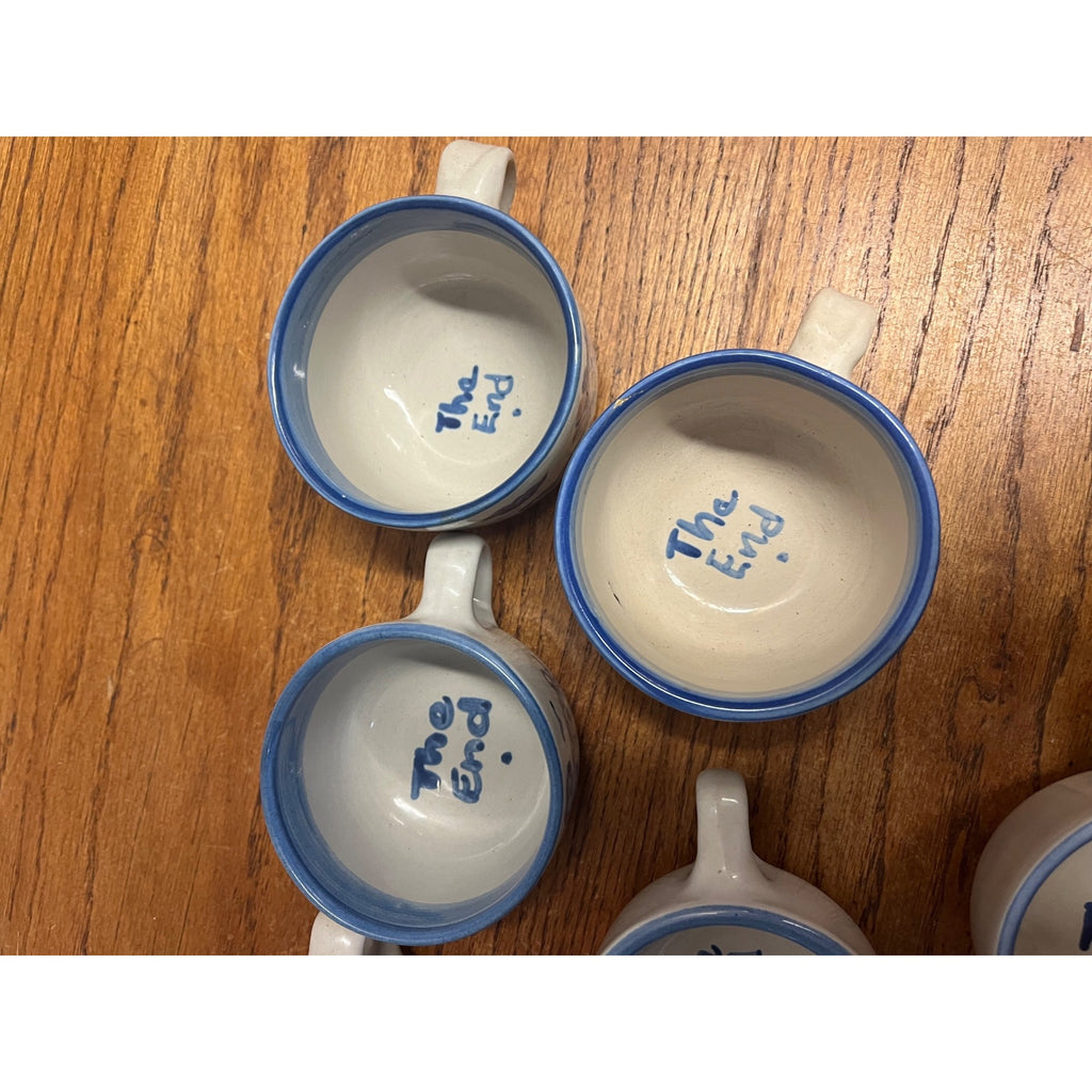 Vintage M.A. Hadley Set (6) Farm Animals Coffee / Tea Cups Cow Horse Dog Pig ++